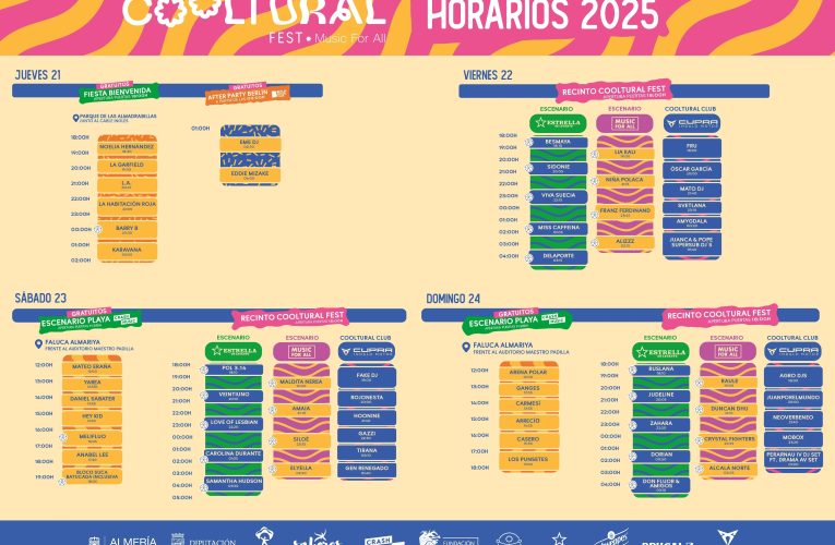 Cooltural Fest 2025 ya tiene los horarios y comienza la cuenta atrás de su esperada octava edición