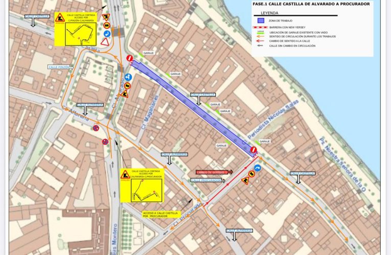 El Ayuntamiento renovará el adoquín de la calle Castilla y trabaja con los residentes del tramo en obras para habilitar aparcamientos alternativos