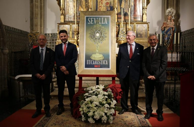EL OSTENSORIO DE SAN JUAN NEPOMUCENO PROTAGONIZA EL CARTEL “SEVILLA EUCARÍSTICA 2025” DE SÁNCHEZ AGUILERA