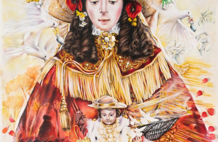 Pérez Indiano reúne los símbolos del Traslado en el cartel de la Venida de la Virgen del Rocío