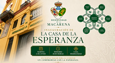 El martes 2 de junio se inaugura la Casa de la Esperanza