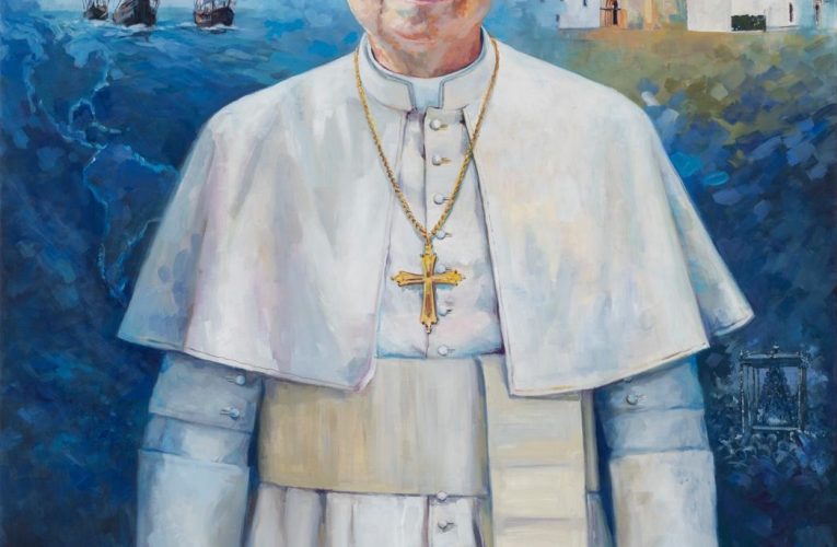 La Hermandad Matriz incorpora a su Sala de Juntas un retrato del Papa León XIV, obra de Nuria Barrera
