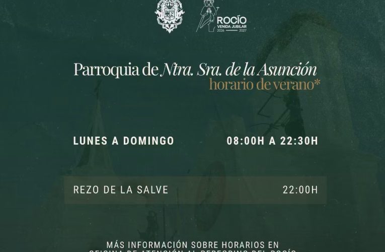 Horario de Verano de la Parroquia de Nuestra Señora de la Asunción